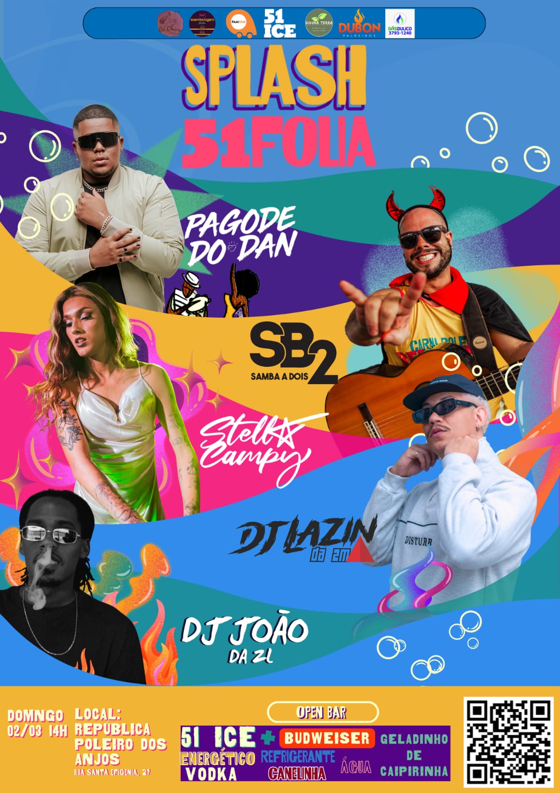 Carnaval Ouro Preto 2025 Domingo 02 de março Splash 51 Folia